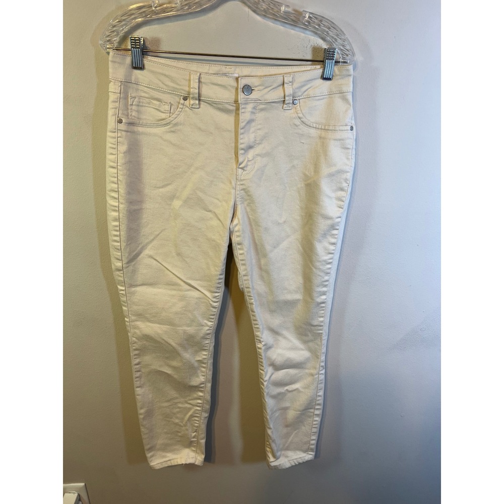 d.jeans‎ Womens Skinny Jeans Stretch Denim Cream 12
